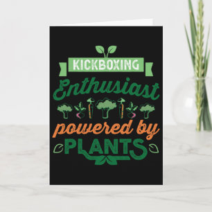 Tarjeta Entusiasta del Kickboxing Impulsado por Plantas Re