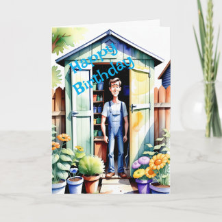 Tarjeta Entusiastas de la jardinería Feliz cumpleaños