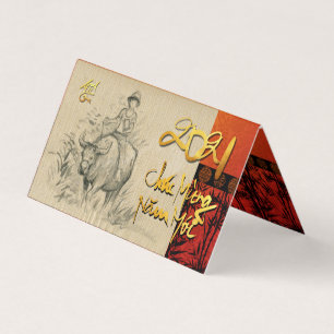 Tarjeta Envase Vietnamita New Year Têt OX and Child 2021 F