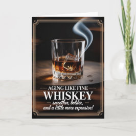 Tarjeta Envejecimiento como buen Whiskey - Diseño de cumpl