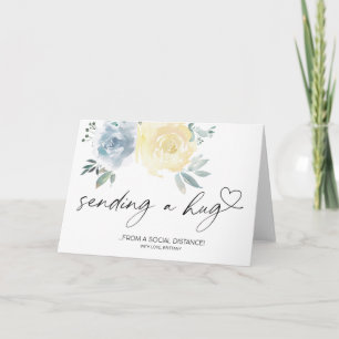 Tarjeta Enviando abrazos a la señorita de cuarentena socia