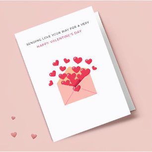 Tarjeta Enviando amor a tu manera, corazón sobre San Valen