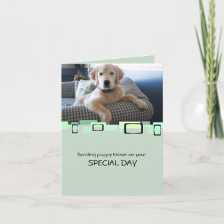 Tarjeta Enviando Besos De Cachorro En Su Día Especial