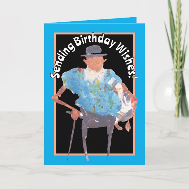 Tarjeta Enviando deseos de cumpleaños, simplemente cumplea (Anverso)