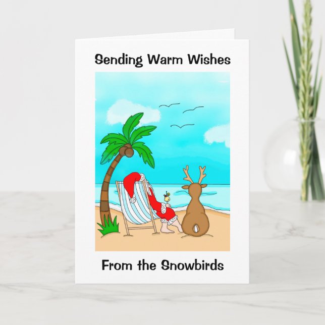 Tarjeta Enviando saludos de los Navidades de los pájaros d (Anverso)