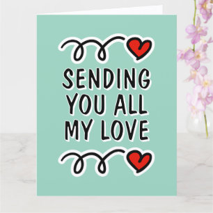 Tarjeta Enviando todo mi amor grande romántico lindo
