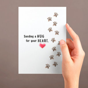 Tarjeta Enviando un abrazo por tu solidaridad con la pérdi