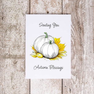Tarjeta Enviándole Bendiciones de Otoño