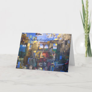 Tarjeta Enviándole pensamientos de la paz y del valor…