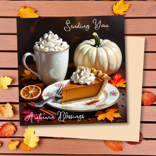 Tarjeta Enviándote Bendiciones De Otoño