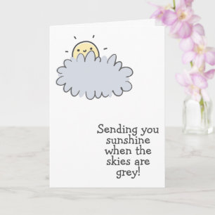 Tarjeta Enviándote Sunshine - Cute Get Well Card
