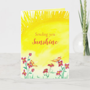 Tarjeta Enviándote Sunshine Pensando En Tu Amor