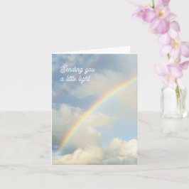 Tarjeta Enviándote un pequeño arcoíris de luz Pensando en 