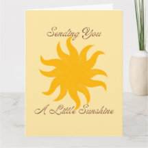 Tarjeta Enviándote Un Poco De Sol