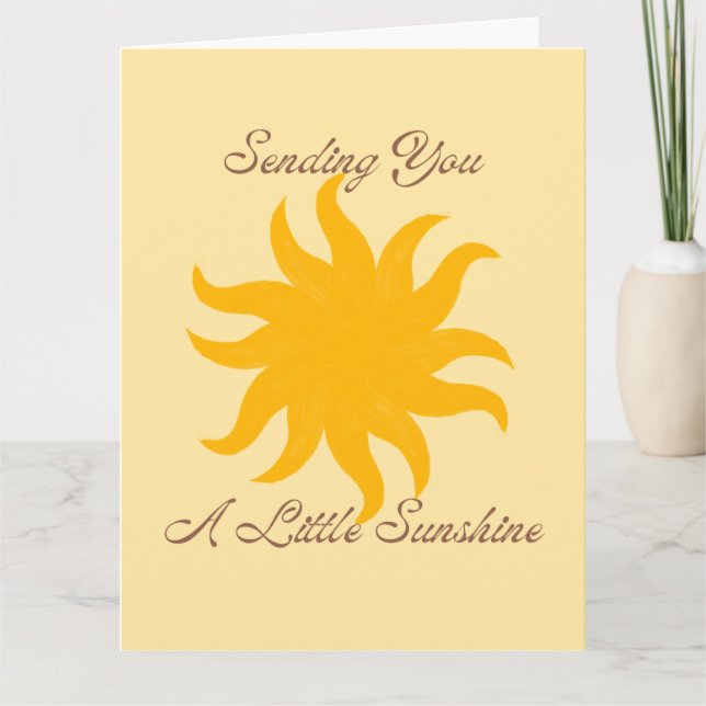 Tarjeta Enviándote Un Poco De Sol (Anverso)