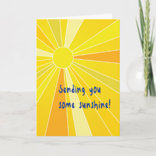 Tarjeta Enviándote un poco de sol Pensando en ti