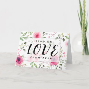 Tarjeta Enviar amor desde Afar Watercolor Floral
