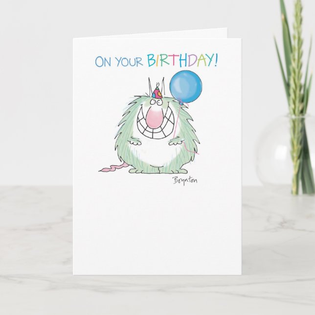 Tarjeta ENVIAR EL FURRY BEAST Birthday (Anverso)
