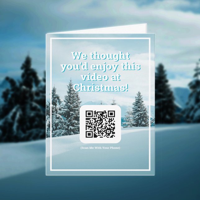 Tarjeta Enviar un video por código QR a un Navidad (Subido por el creador)