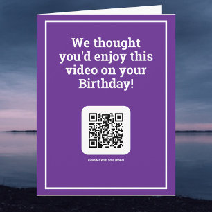 Tarjeta Enviar un video por código QR en un cumpleaños