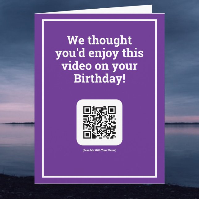 Tarjeta Enviar un video por código QR en un cumpleaños (Subido por el creador)