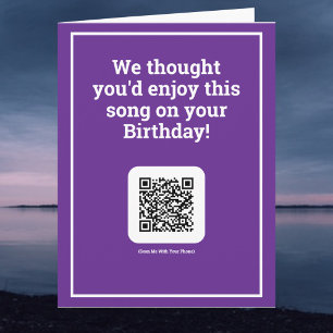 Tarjeta Enviar una canción por código QR en un cumpleaños