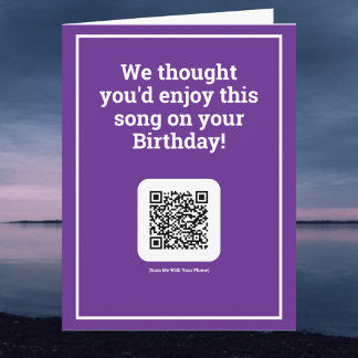 Tarjeta Enviar una canción por código QR en un cumpleaños