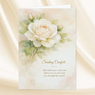 Tarjeta Envío de consuelo cristiano floral simpatía