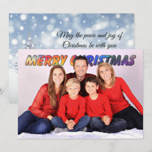 Tarjeta envolturas de texto Colorido Feliz Navidad detrás 