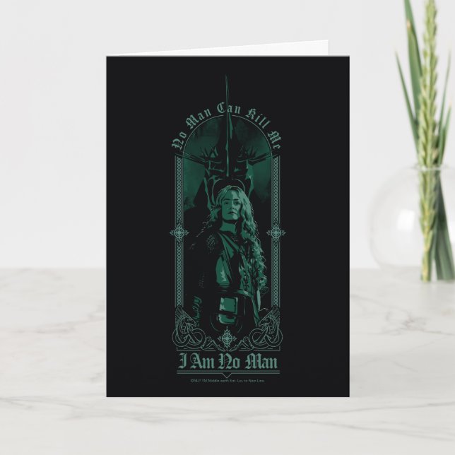 Tarjeta Éowyn Vs SAURON™ "No soy hombre" Rohan Graphic (Anverso)