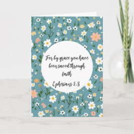 Tarjeta Ephesians 2:8 Christian Greeting Card