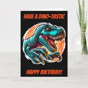 Tarjeta Epic Dino Ataque prehistórico T-Rex Negro