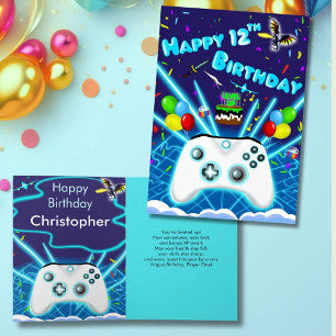 Tarjeta ¡Épic Gamer Feliz duodécimo cumpleaños, crítico go