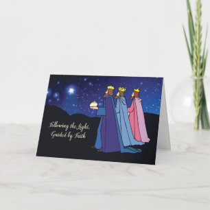 Tarjeta Epifanía: Tres reyes robados en esplendor con rega