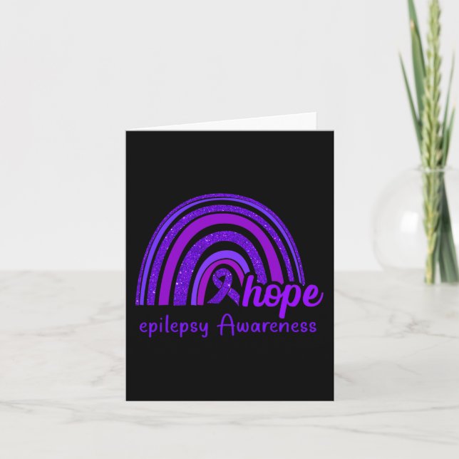 Tarjeta Epilepsia Awareness Hope Rainbow (Anverso)