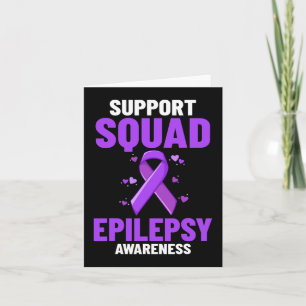 Tarjeta Epilepsia Awareness Purple Ribbon Guerrero de Puls