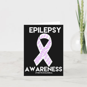 Tarjeta Epilepsia Conciencia Niños de Mes Púrpura