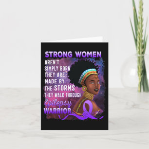 Tarjeta Epilepsia Concienciación de mujeres negras guerrer