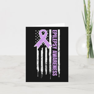 Tarjeta Epilepsia Diseño de Conciencia Patriótica Estadoun