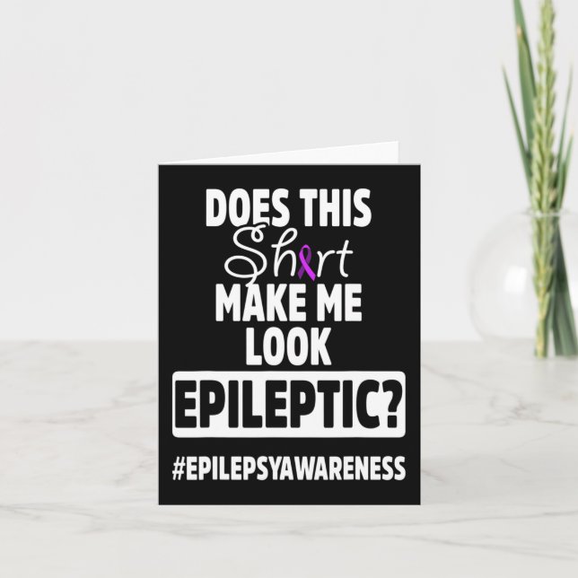 Tarjeta Epilepsia Sensibilización Aspecto Superviviente de (Anverso)