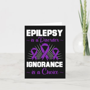 Tarjeta Epilepsia Warrior Epileptic Day Púrpura Cinta Epil