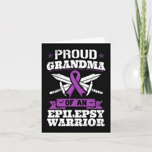 Tarjeta Epilepsia Warrior Grandma Epileptic Seizade Disord