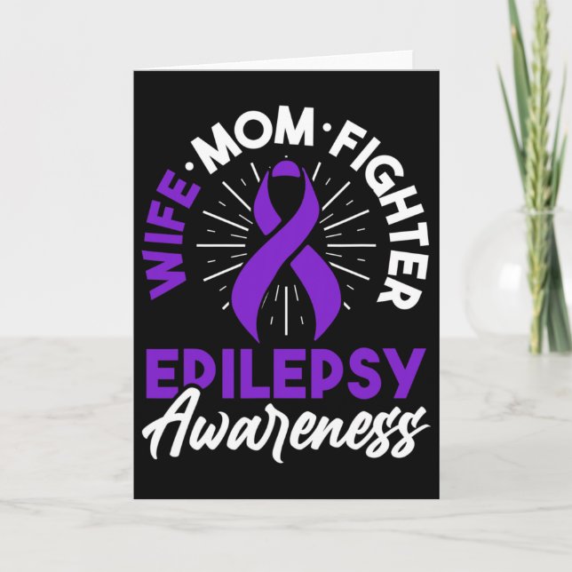 Tarjeta Epilepsy Awareness Disease Fun Epileptic Warrior S (Anverso)