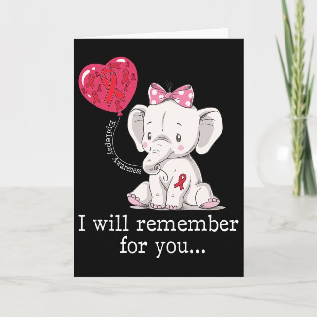Tarjeta Epilepsy Awareness Elephant  (Anverso)