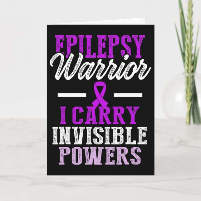 Tarjeta Epilepsy Awareness Epileptic Warrior Survivor 11  (Anverso)