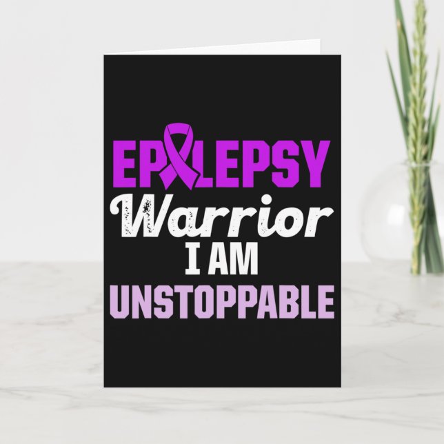 Tarjeta Epilepsy Awareness Epileptic Warrior Survivor 15  (Anverso)