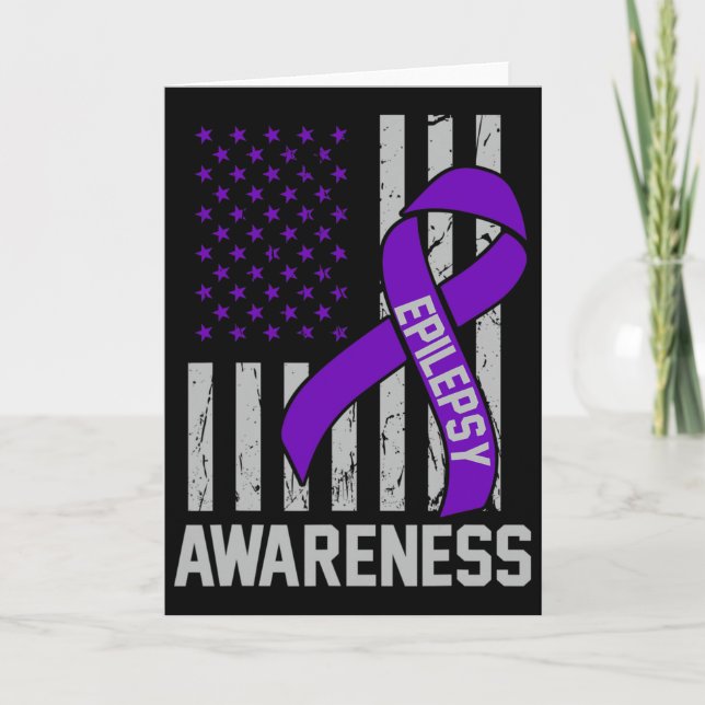 Tarjeta Epilepsy Awareness Epileptic Warrior Survivor 19  (Anverso)