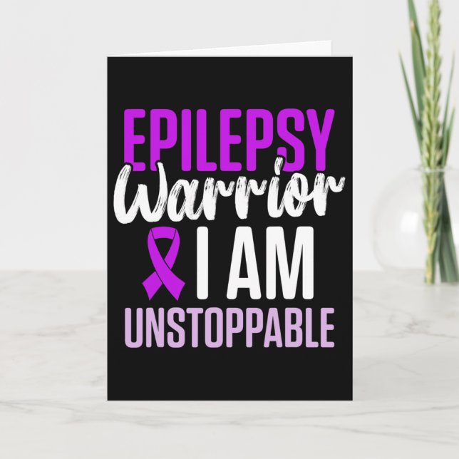 Tarjeta Epilepsy Awareness Epileptic Warrior Survivor 23  (Anverso)