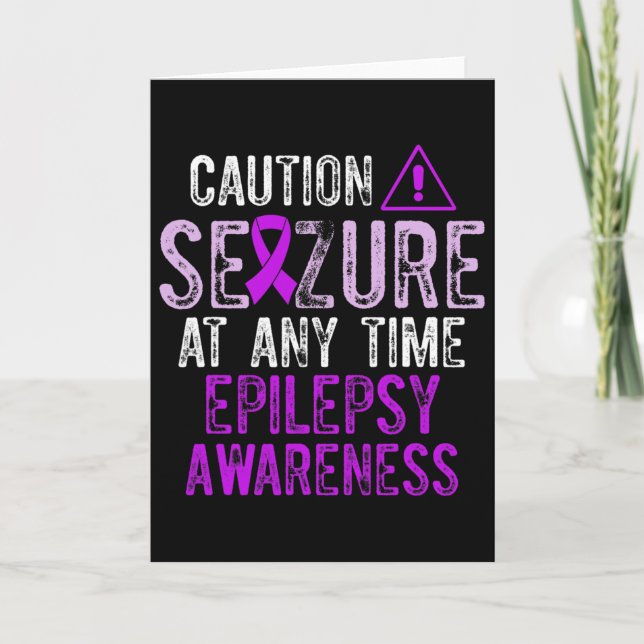 Tarjeta Epilepsy Awareness Epileptic Warrior Survivor 5  (Anverso)