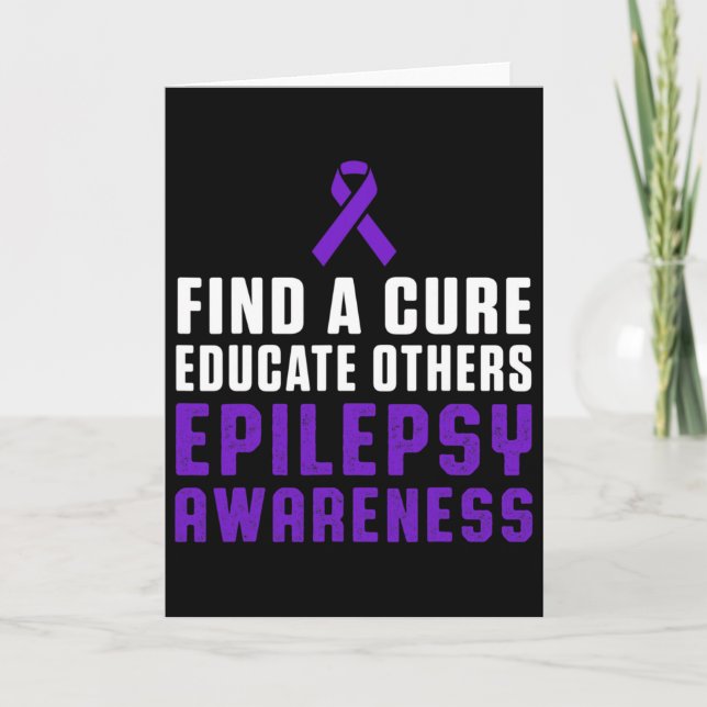 Tarjeta Epilepsy Awareness Fun Healthy Epileptic Warrior S (Anverso)